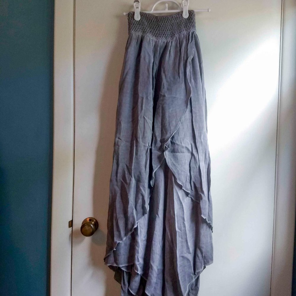 Long Turkish Cotton Flowy Pants/Skirt - Size M (Elastic waist)